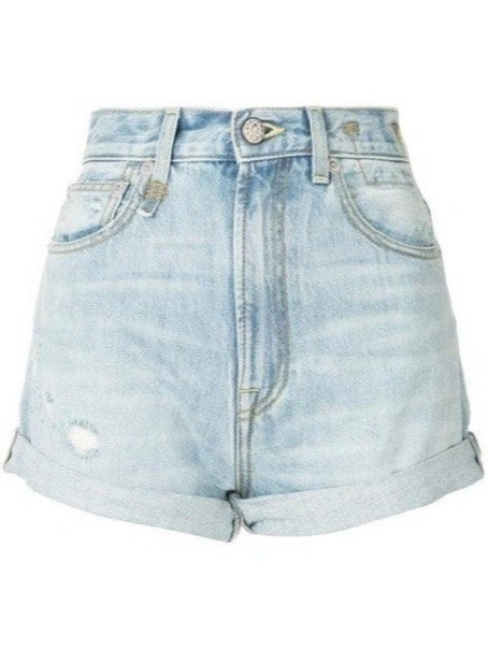 R13 High Rise Hailey Shorts in Tilly